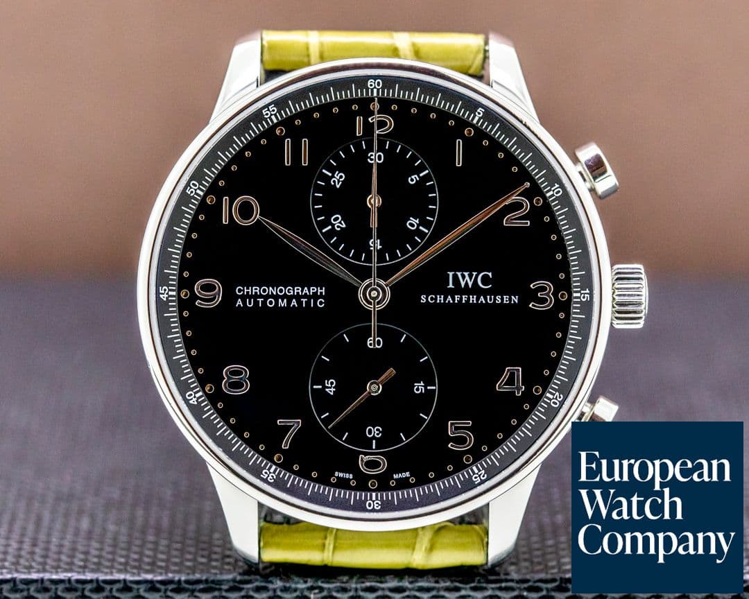 Image of IWC Portugieser Chronograph SS Black Dial