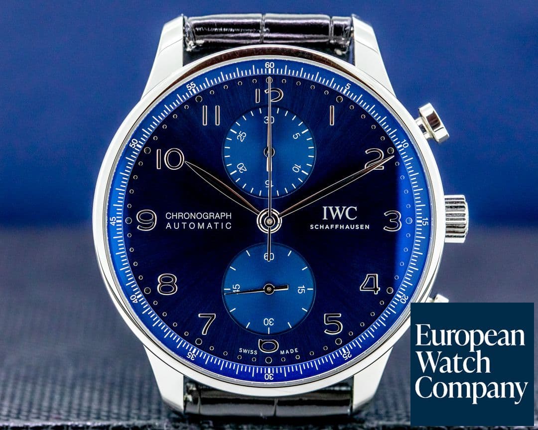 Image of IWC Portuigieser Chronograph SS Blue Dial 2020