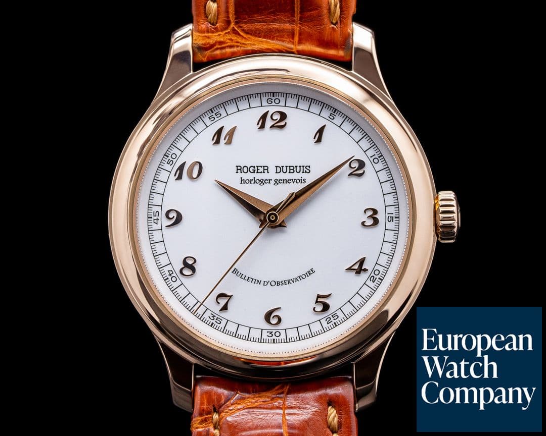 Image of Roger Dubuis Hommage S37 White Enamel Dial 18K Rose Gold Chronometre RARE