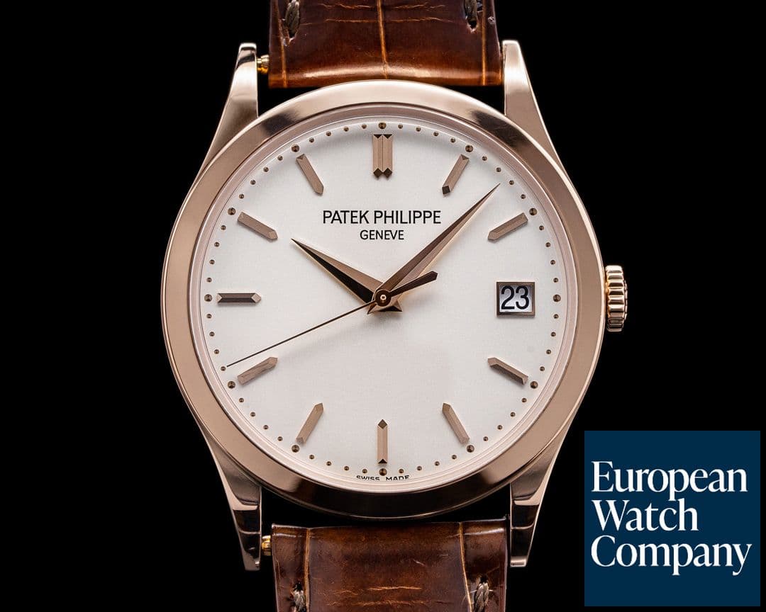 Image of Patek Philippe Calatrava 5296R 18K Rose Gold Silver Dial 