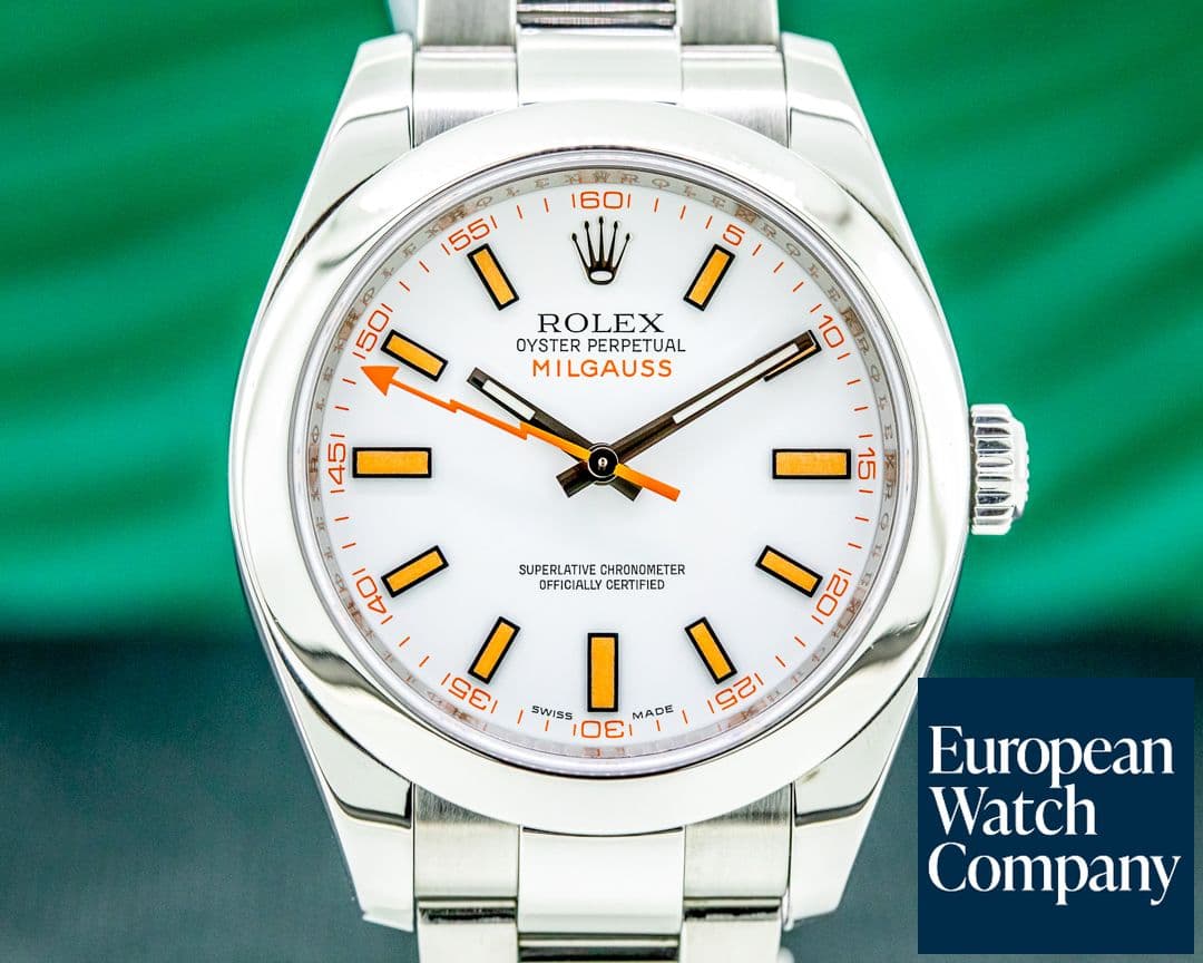 Image of Rolex Milgauss SS White Dial
