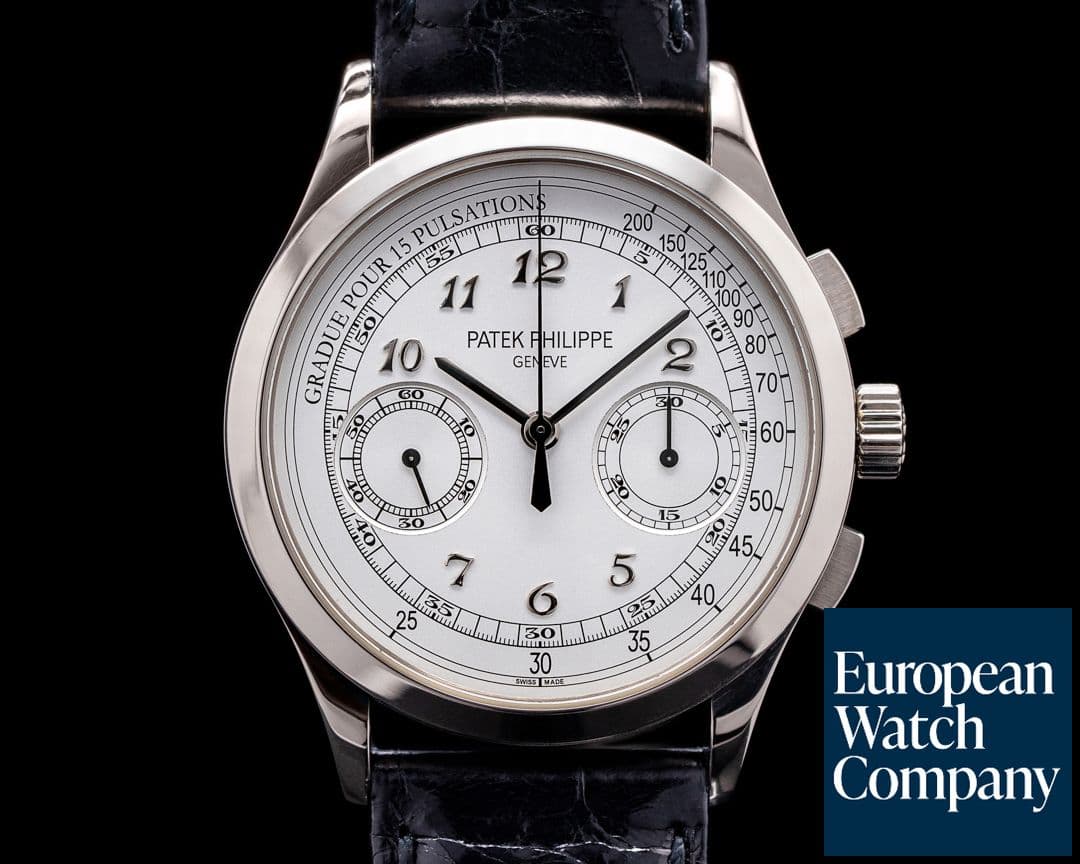 Image of Patek Philippe Chronograph 5170G 18K White Gold / Silver Pulsation 