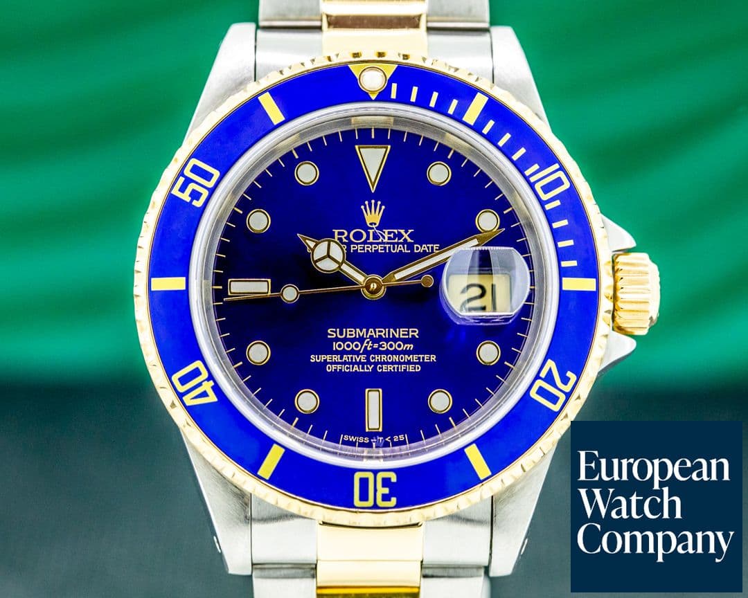 Image of Rolex Submariner 16613 Blue Dial SS / 18K NICE