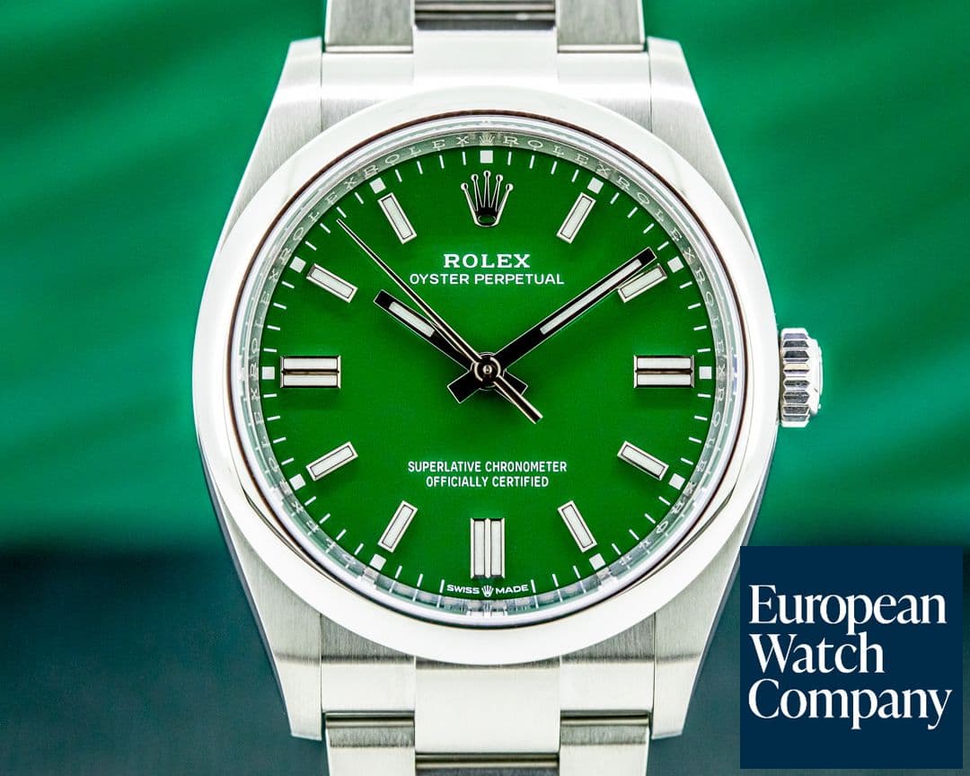 Image of Rolex Oyster Perpetual 126000 36MM SS Green 2021