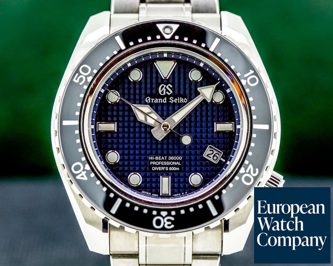 Image of Grand Seiko  Hi-Beat 36000 Professional 600M Diver's Titanium Blue Dial Limited