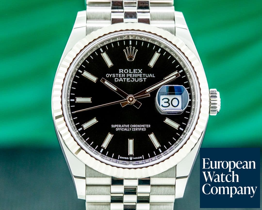 Image of Rolex Datejust 126234 Black Stick Dial / Jubilee Bracelet  