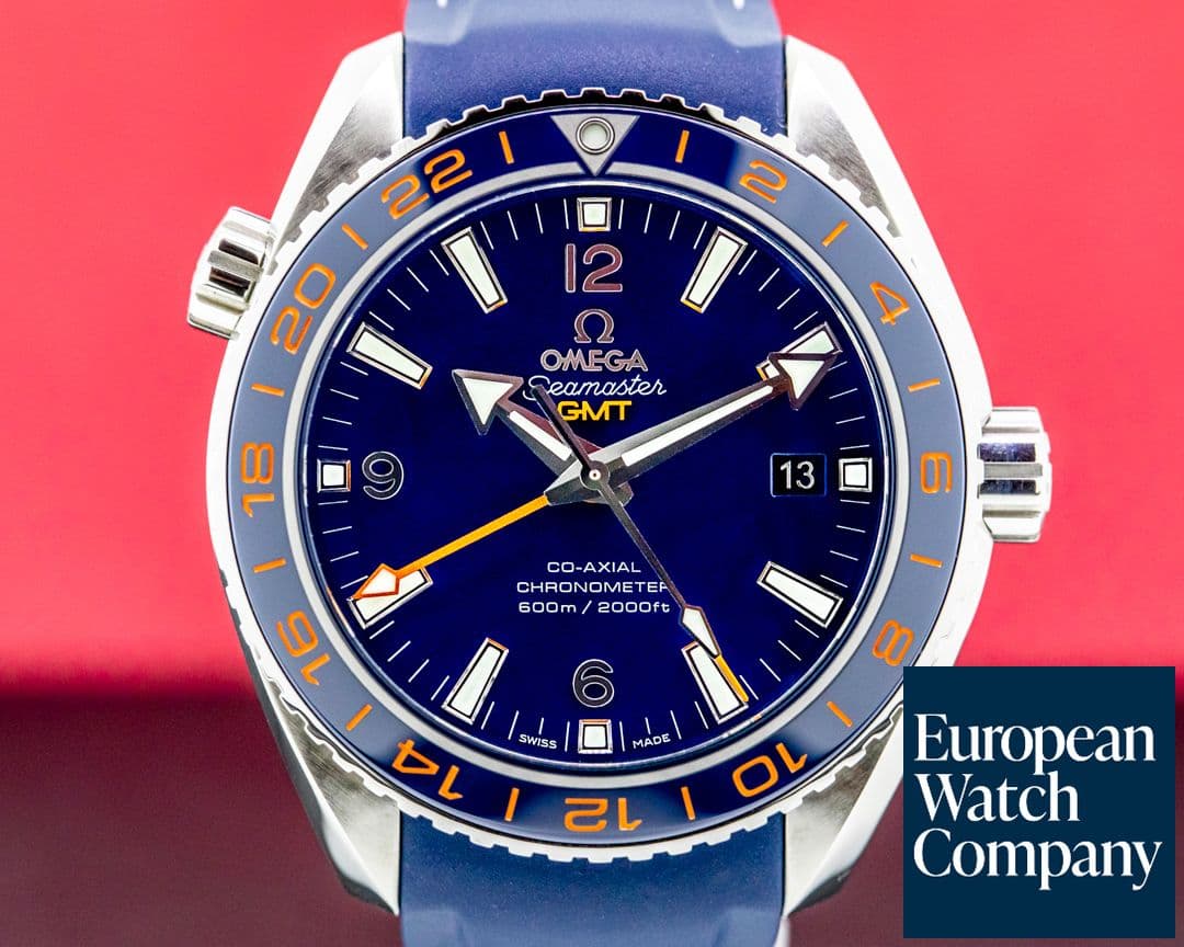 Image of Omega Seamaster Planet Ocean Good Planet GMT 600M Co-Axial Blue Dial 