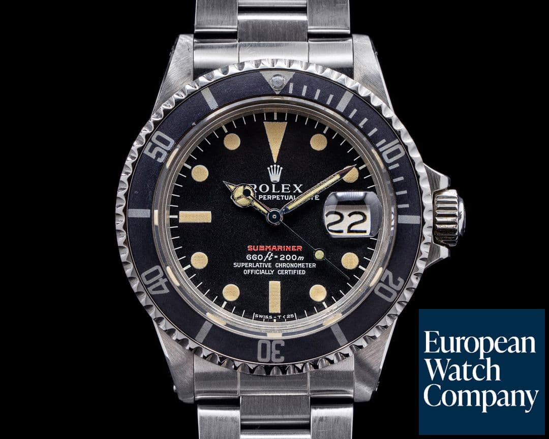 Image of Rolex Submariner 1680 RED MK IV Circa 1973 SS 