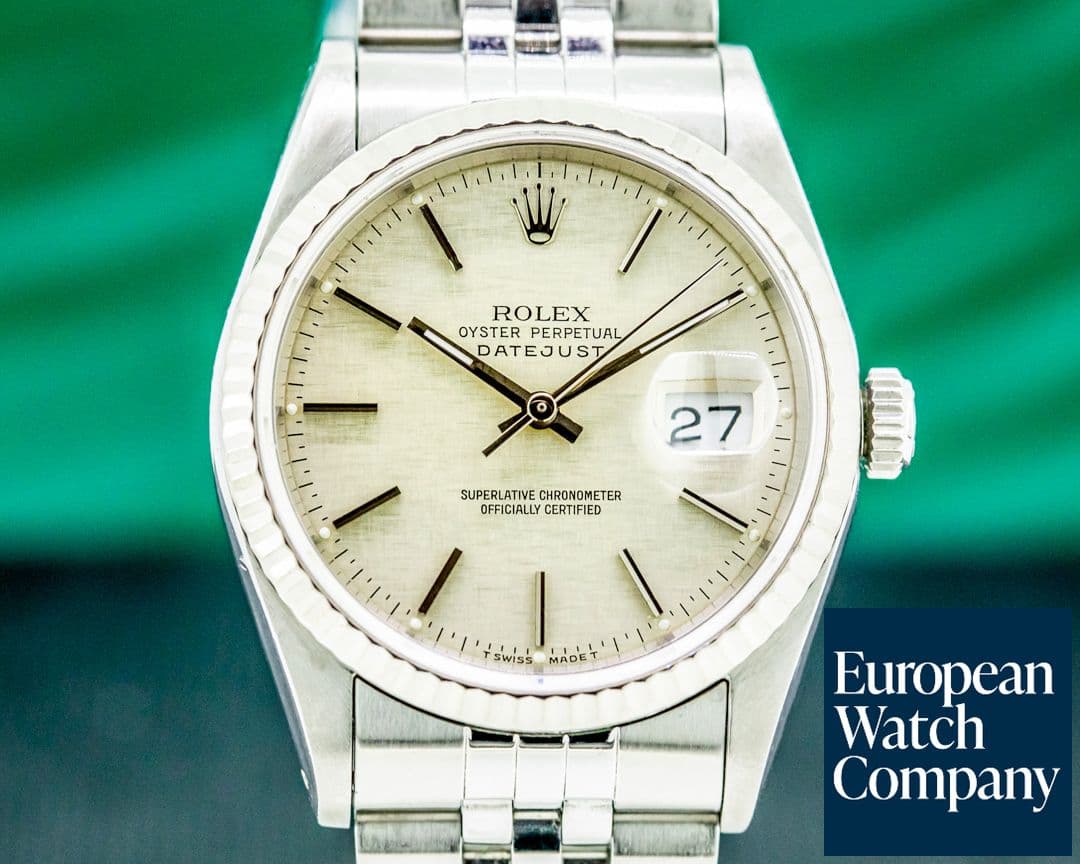 Image of Rolex Datejust Silver Stick Dial SS Jubilee 
