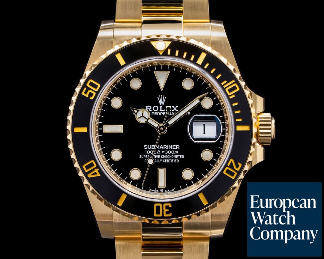 Image of Rolex Submariner 126618 18K Yellow Gold Black Dial 2021