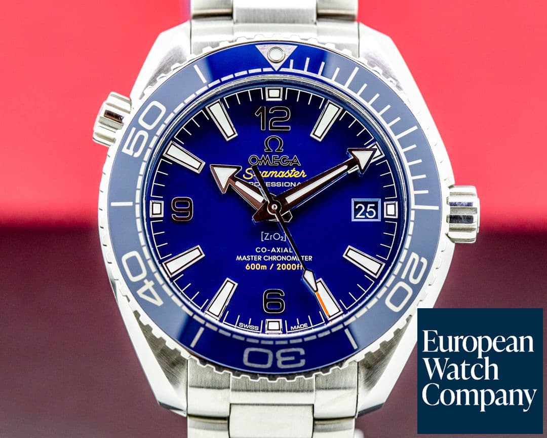 Image of Omega Seamaster Planet Ocean Co-Axial Blue Dial SS / SS 39.5MM