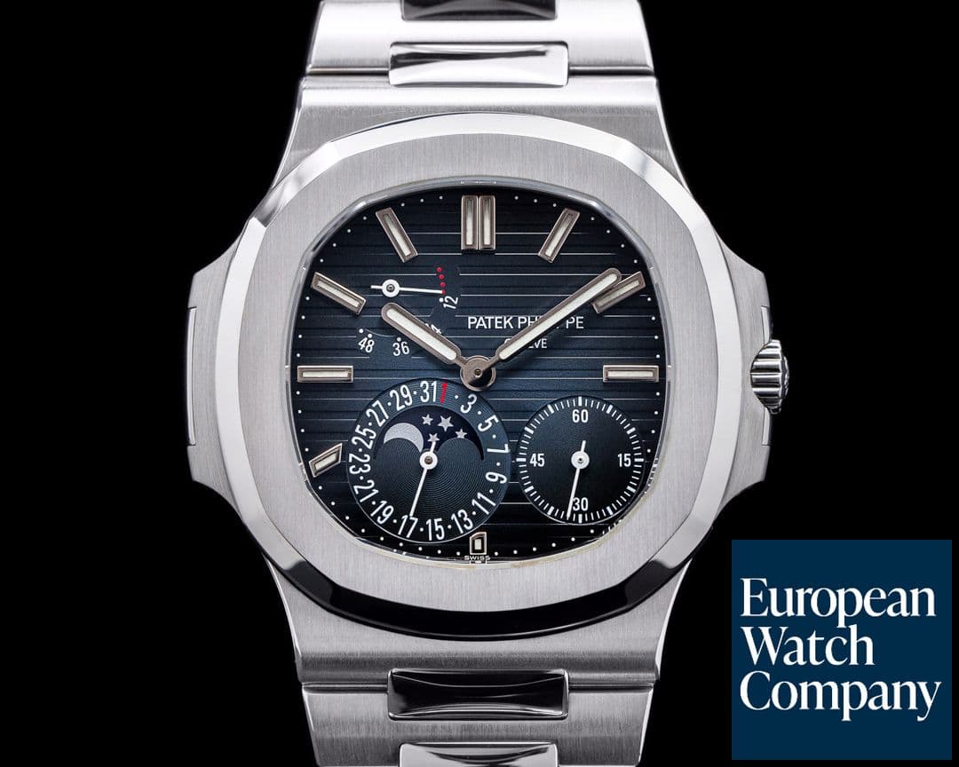 Image of Patek Philippe Jumbo Nautilus 5712 Moonphase Power Reserve SS 