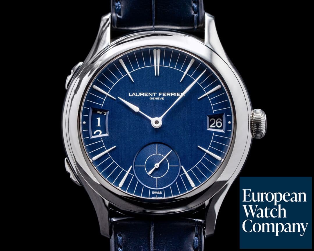 Image of Laurent Ferrier Galet Traveller Stainless Steel Blue Dial UNIQUE