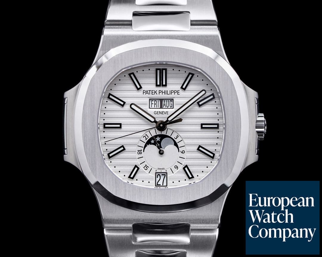 Image of Patek Philippe Nautilus Annual Calendar 5726 Moon White Dial SS UNWORN