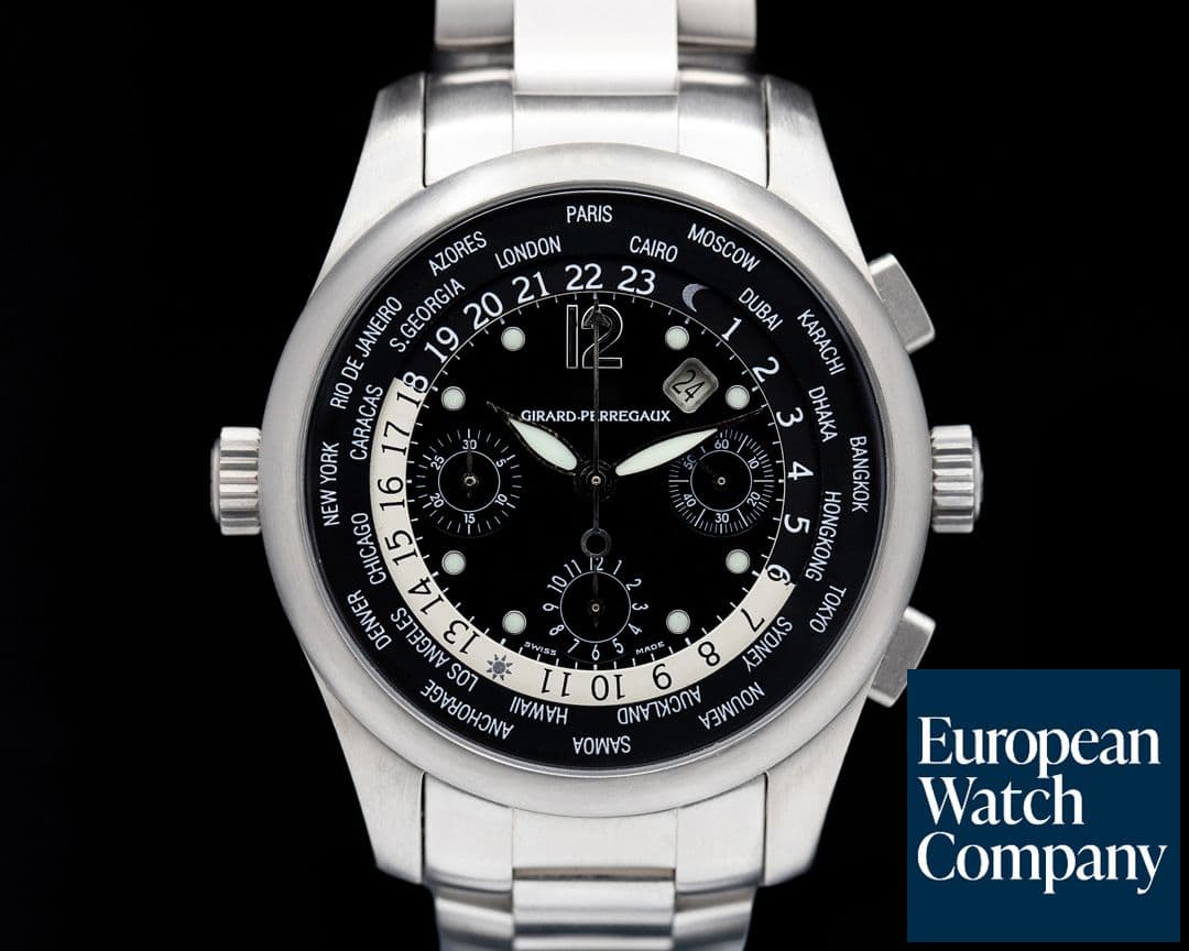 Image of Girard Perregaux World Time WW.TC Chronograph Titanium / Bracelet 