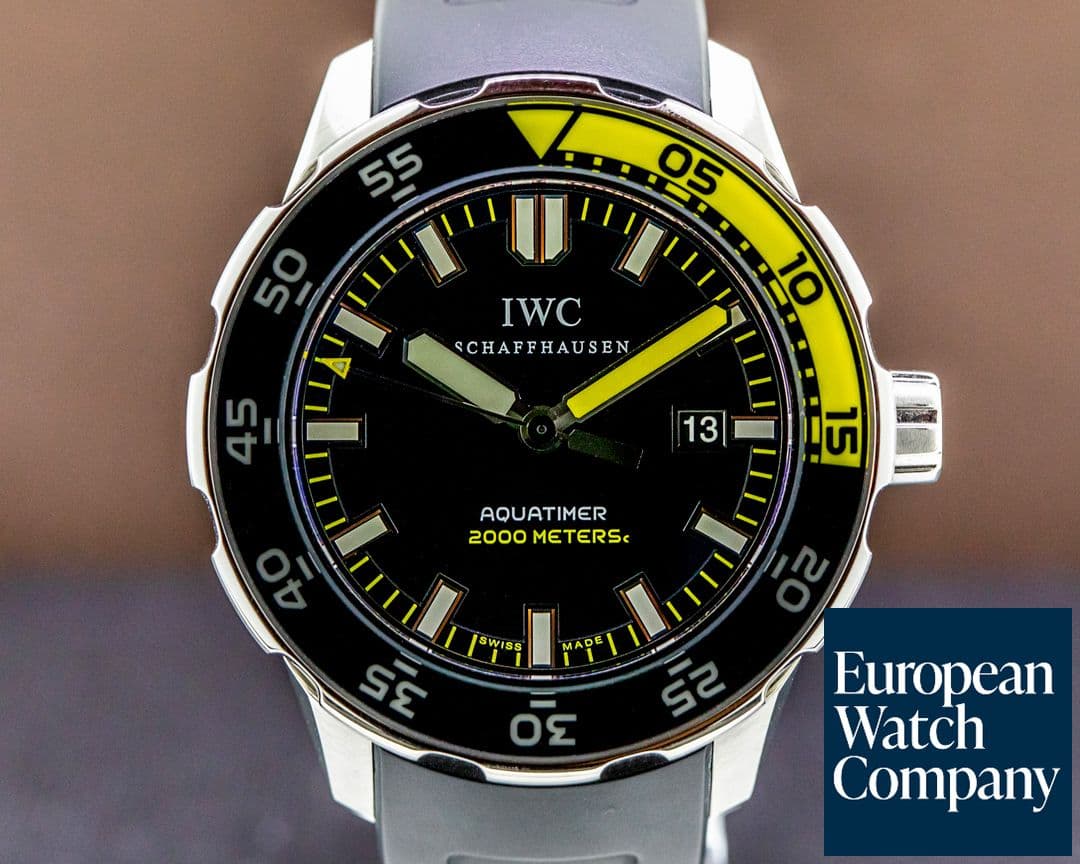 Image of IWC Aquatimer 2000 Black Dial SS / Rubber