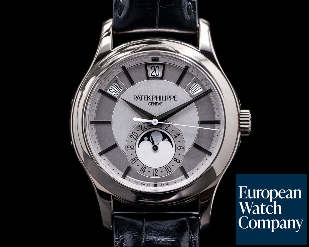 Image of Patek Philippe Annual Calendar 5205G Silver Dial 18K White Gold + Deployment 

