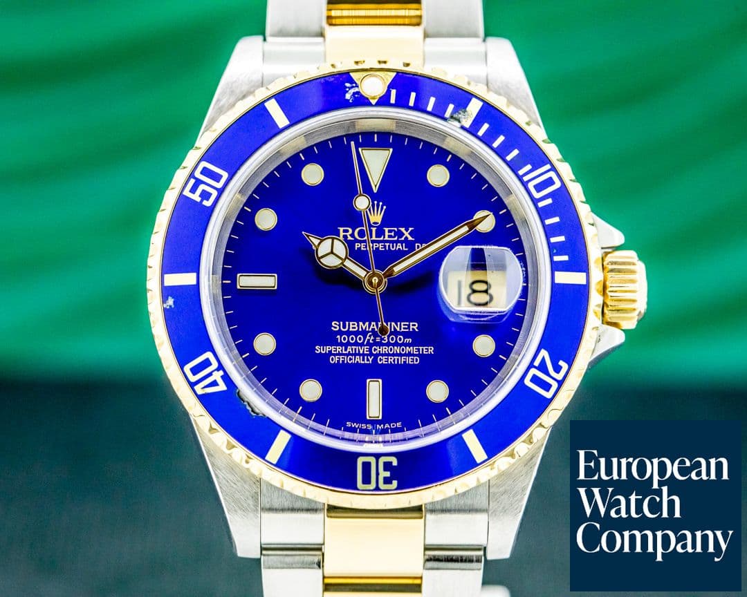 Image of Rolex Submariner 16613 Blue Dial SS / 18K