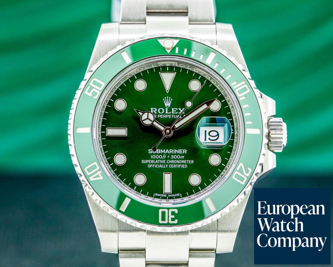Image of Rolex Submariner 116610LV "HULK" Green Ceramic Bezel Green Dial SS