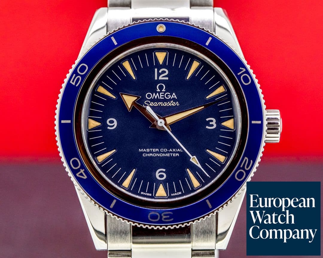 Image of Omega Omega SeaMaster 300M Blue Dial Blue Bezel Co-Axial Titanium 41MM