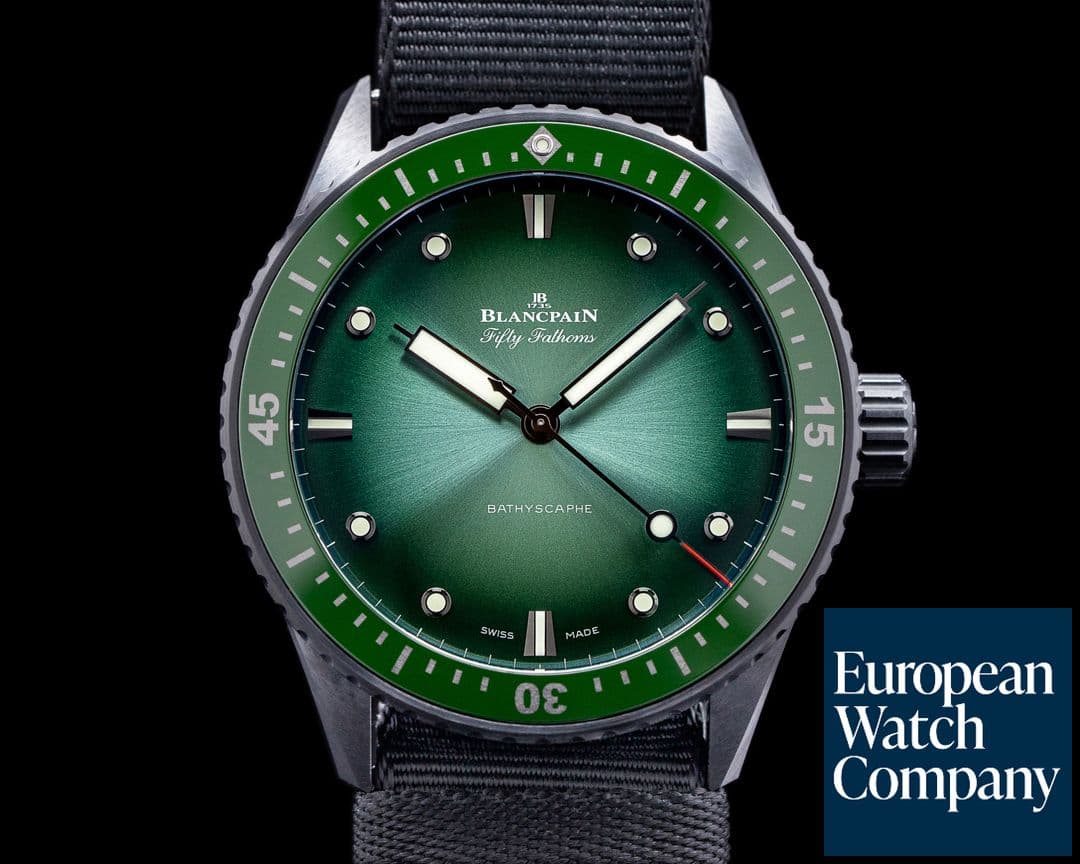 Image of Blancpain Fifty Fathoms Bathyscaphe Mokarran Tropical Green Dial Limited 2020