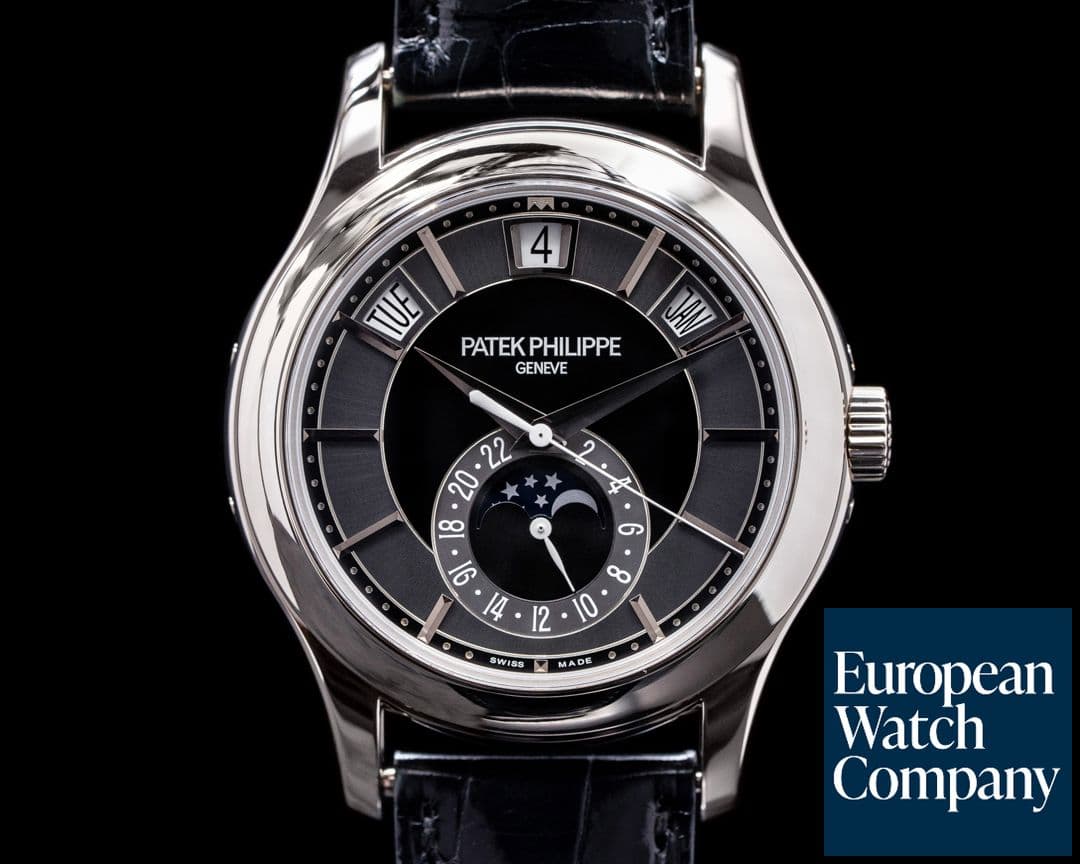 Image of Patek Philippe Annual Calendar 5205G Grey Dial 18K White Gold Black Dial