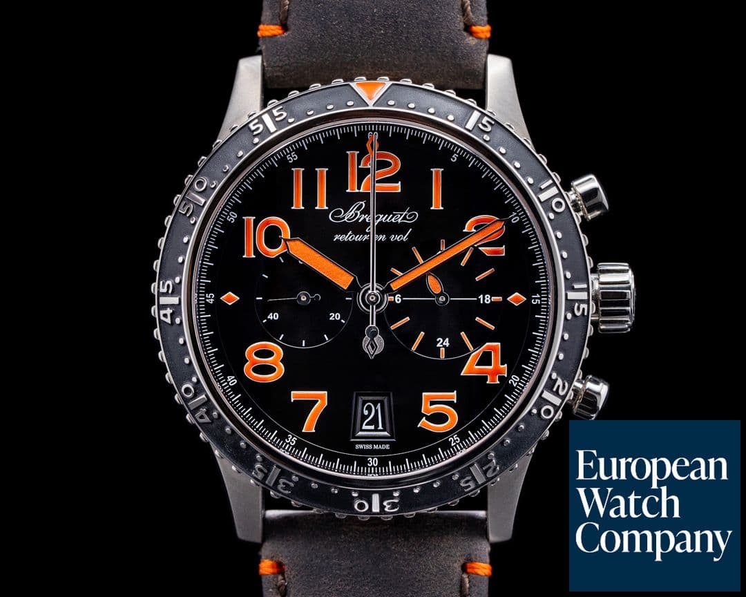 Image of Breguet Type XXI Flyback Titanium Black Dial UNWORN