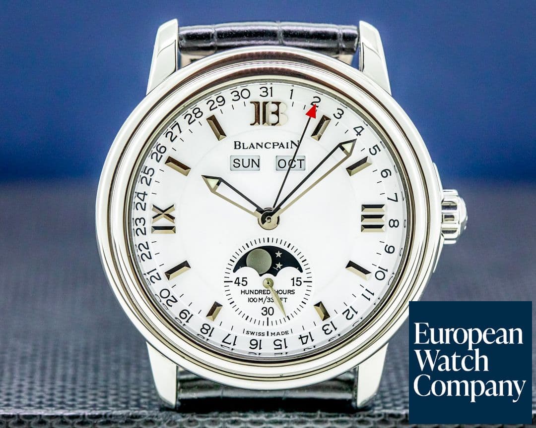 Image of Blancpain Triple Date Moon White Dial Steel 