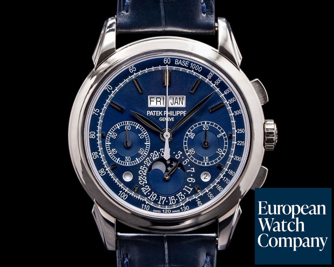 Image of Patek Philippe Perpetual Calendar Chronograph 5270G "CHIN" BLUE DIAL RARE