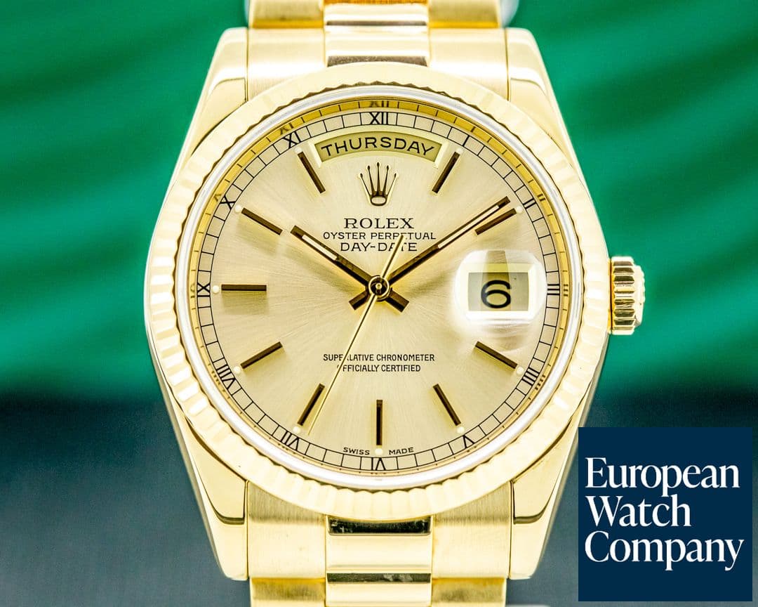 Image of Rolex Day Date President 118238 Champagne Dial 18K Yellow Gold 