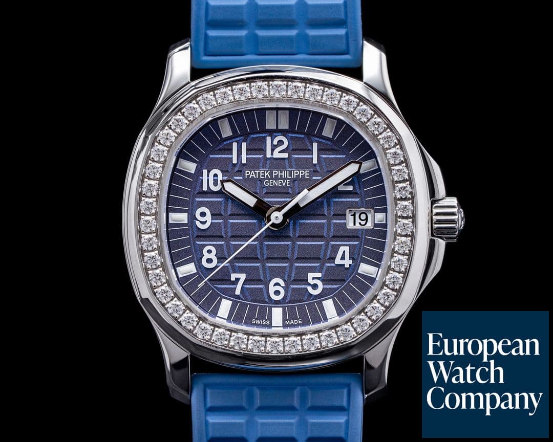 Image of Patek Philippe Lady Aquanaut 5067A SS Light Blue Dial / Diamond Bezel RARE

