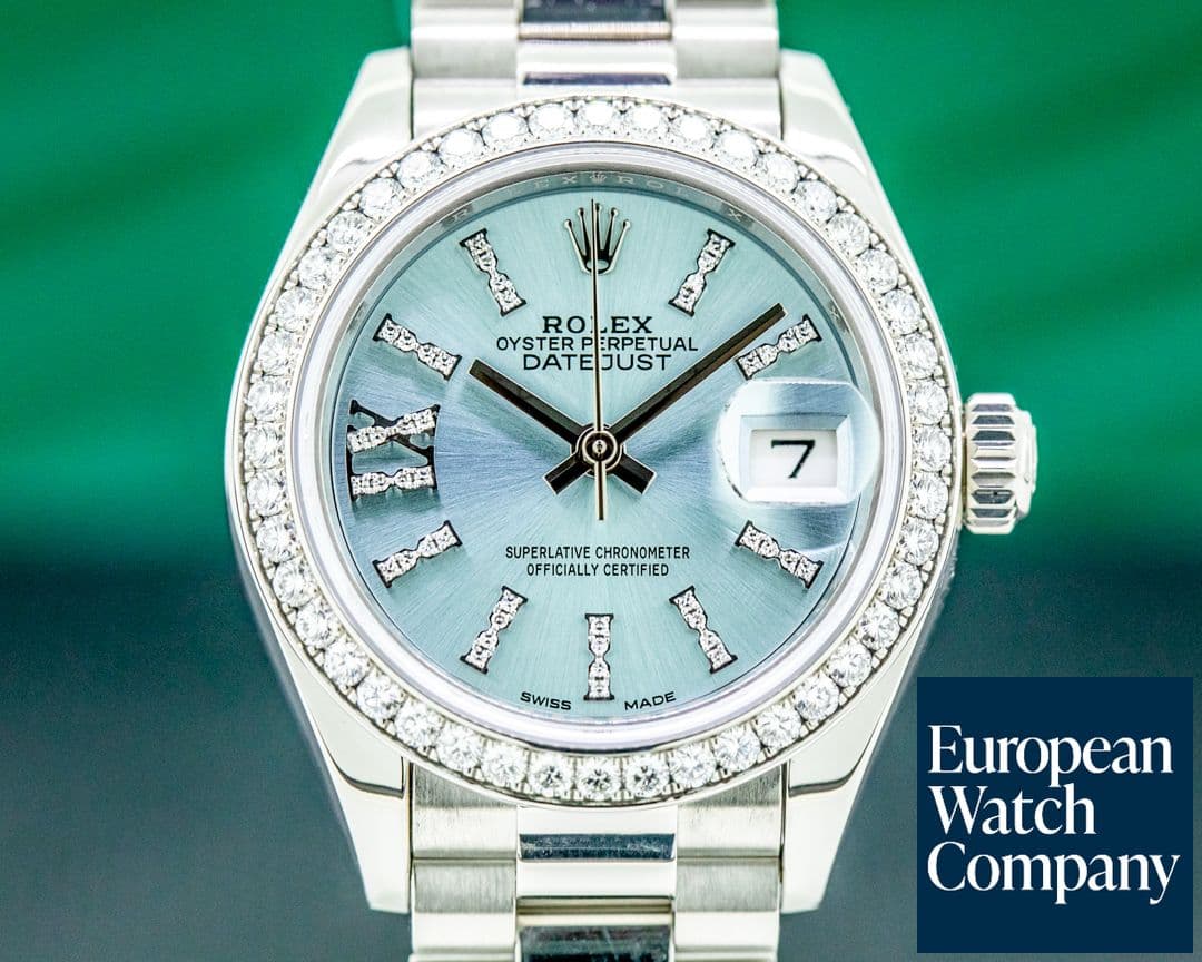 Image of Rolex Datejust 28MM Platinum Diamond Dial / Diamond Bezel