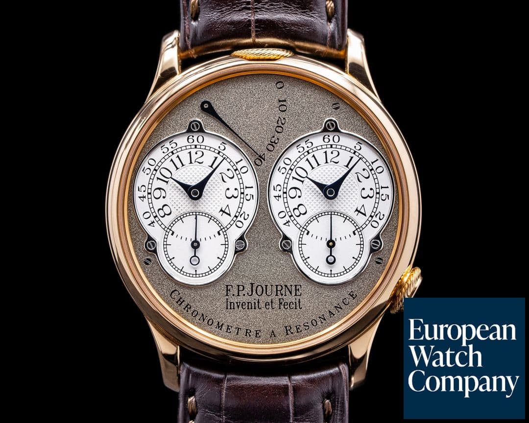 Image of F. P. Journe Chronometre Resonance 18k Rose 38MM BRASS MOVEMENT 2002 FULL SET