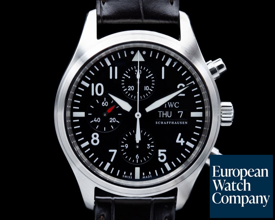 Image of IWC Pilot Chronograph SS / Alligator 