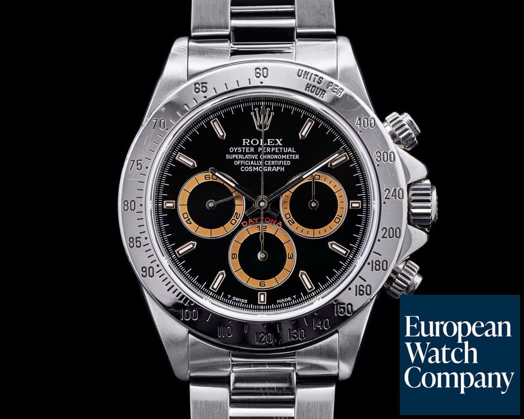 Image of Rolex PATRIZZI Daytona SS Black Dial Zenith FULL SET  