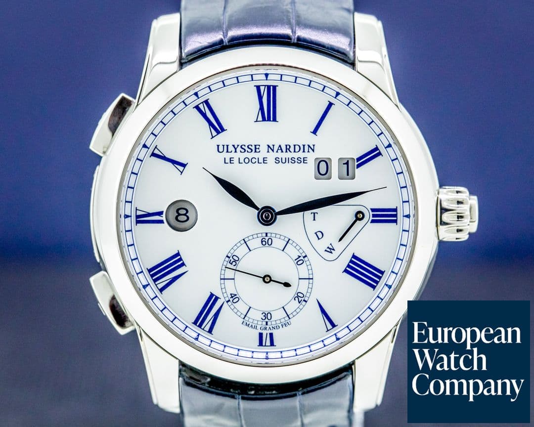 Image of Ulysse Nardin Classic Dual Time SS 42MM white GRAND FEU ENAMEL Dial