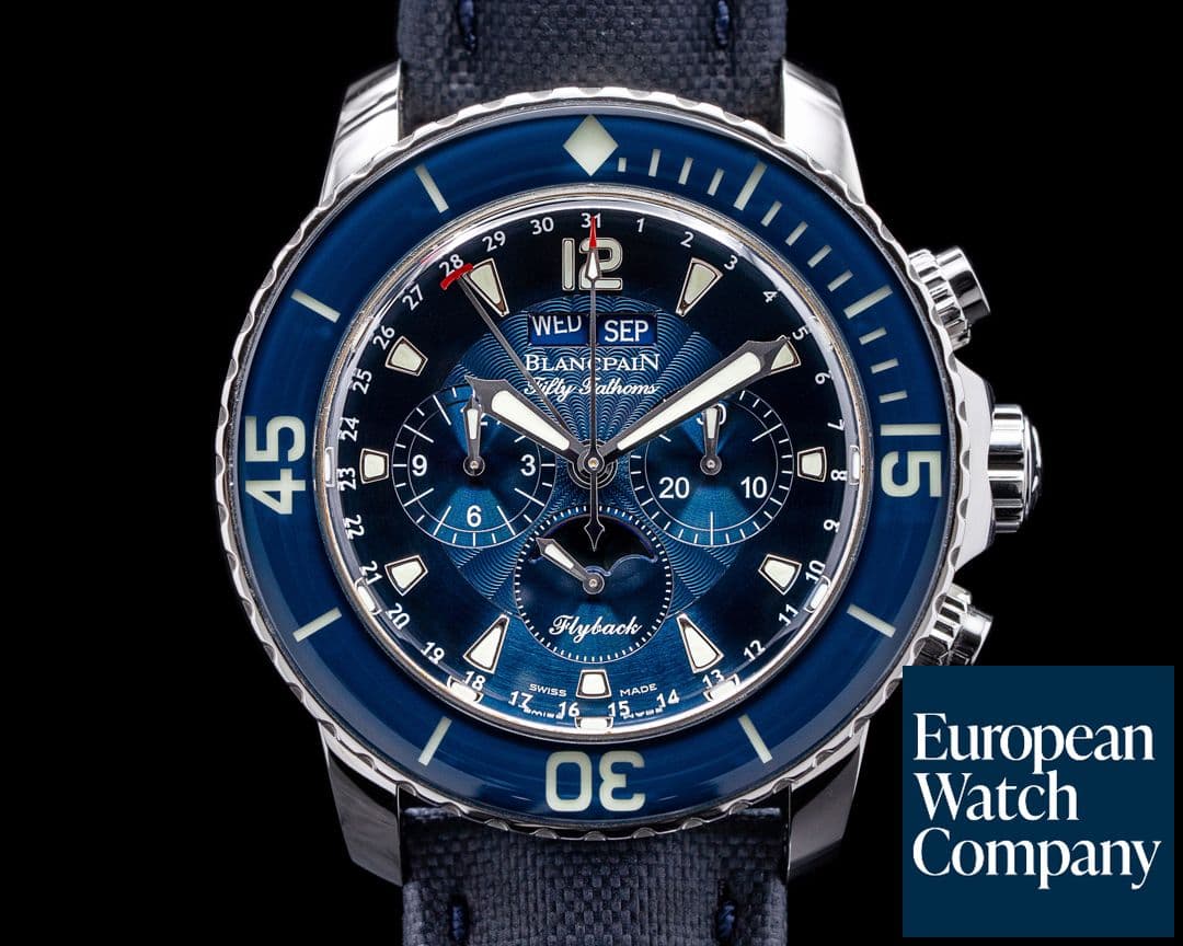 Image of Blancpain Fifty Fathoms Complete Calendar Flyback SS / Blue Dial 2021
