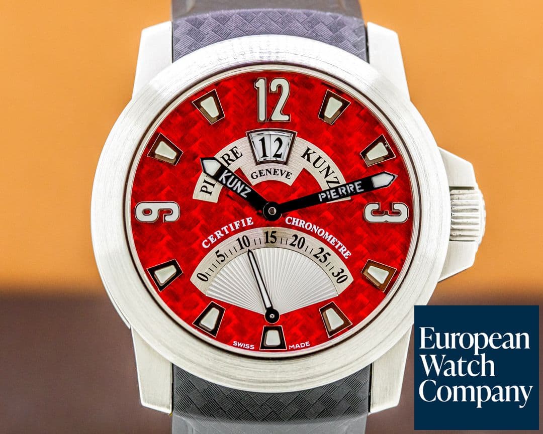 Image of Pierre Kunz Retrograde Grande Date Red Dial 43mm / SS