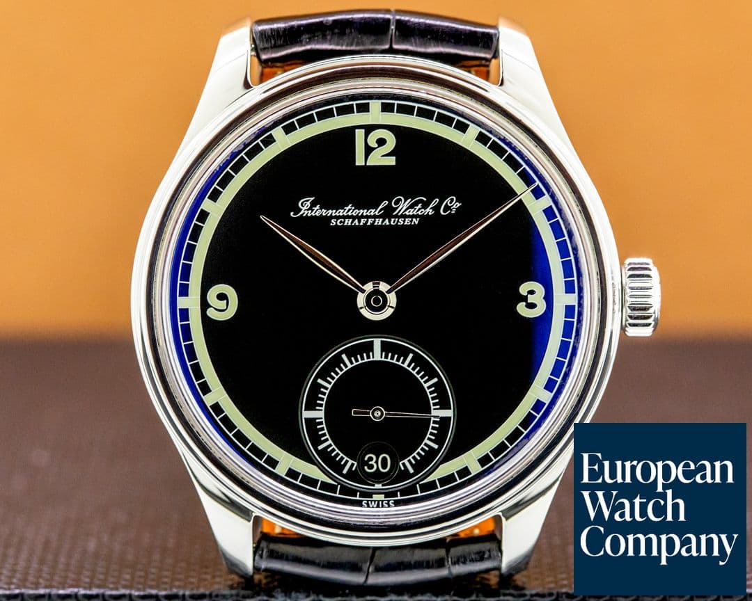 Image of IWC Portuguese Hand Wound Eight Days SS / Black Dial 75th Anniversary