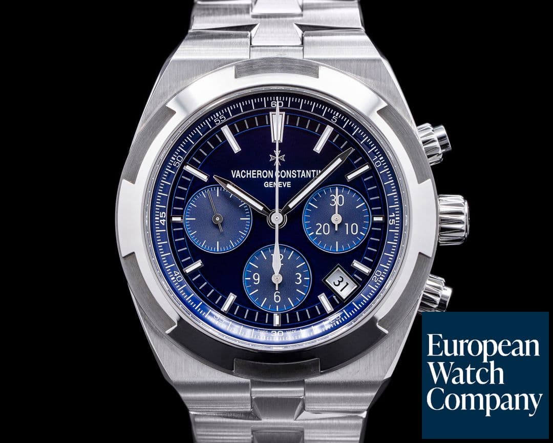 Image of Vacheron Constantin Overseas Chronograph 5500V Blue Dial SS FULL SET 