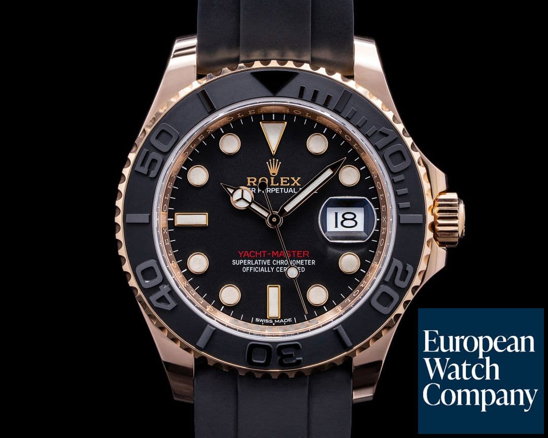 Image of Rolex Yacht Master 18K Rose Gold / Rubber 40MM