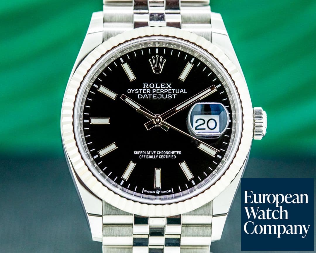 Image of Rolex Datejust 126234 Black Stick Dial / Jubilee Bracelet  