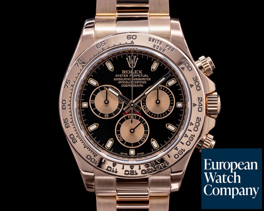 Image of Rolex Daytona Everose 116505 Black Dial 18K Rose Gold / Bracelet 