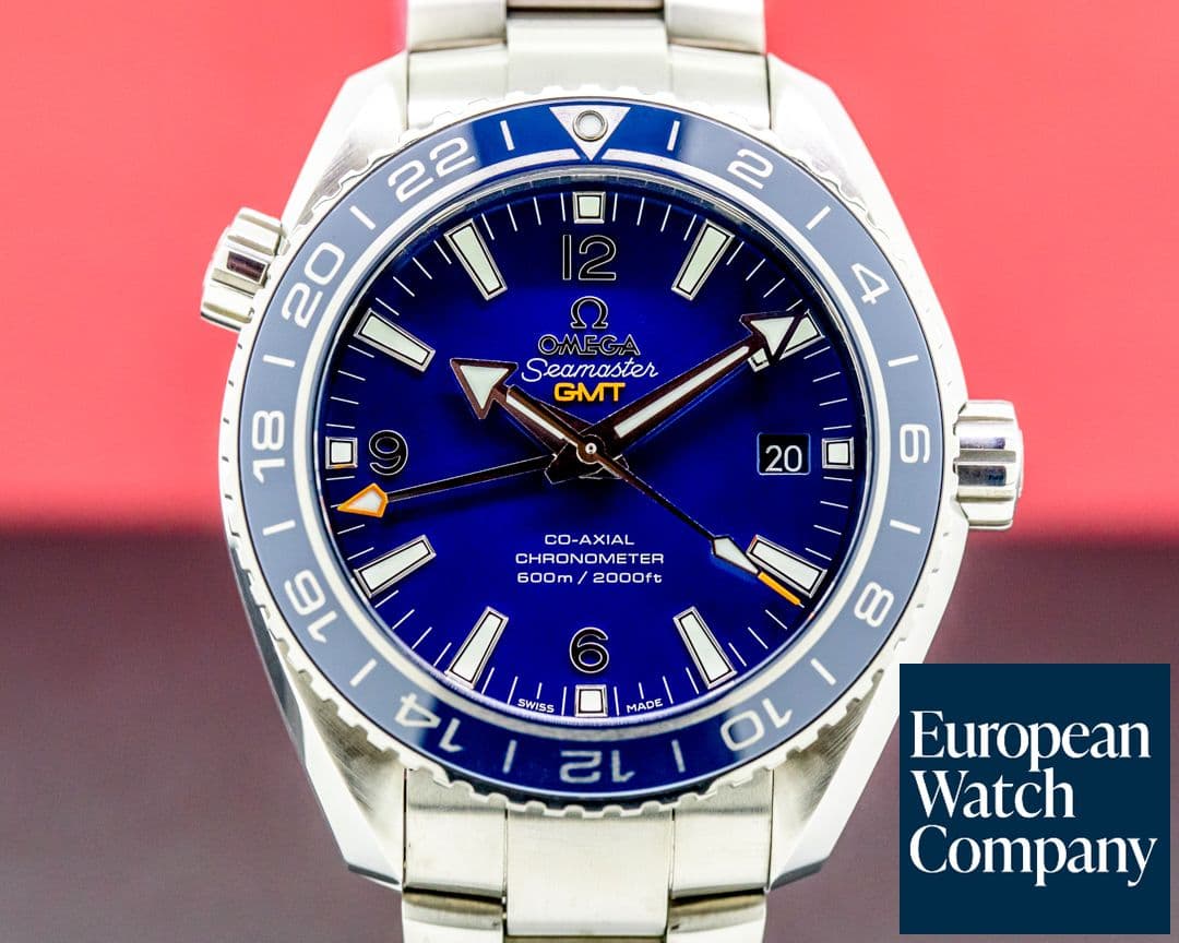 Image of Omega Seamaster Planet Ocean Co-Axial GMT Blue Dial Titanium