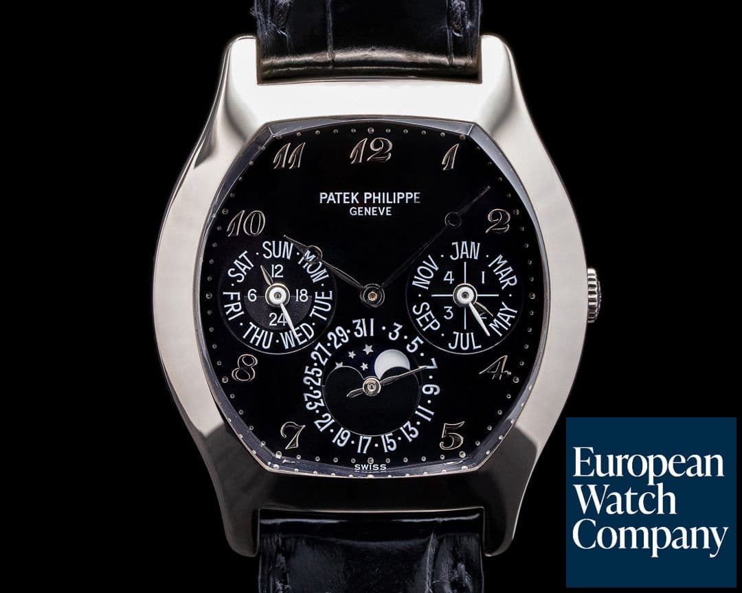 Image of Patek Philippe Perpetual Calendar 5041 Tonneau 18K White Gold RARE