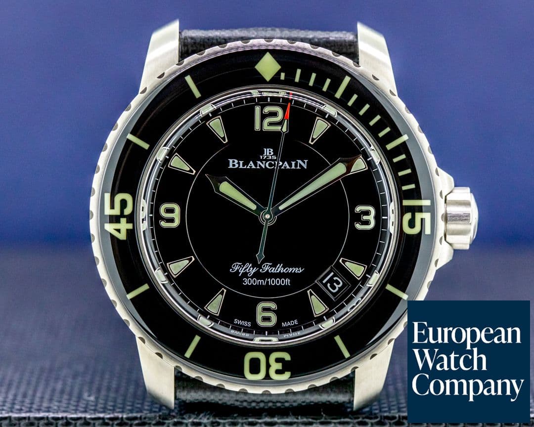 Image of Blancpain Fifty Fathoms / Black Dial Titanium
