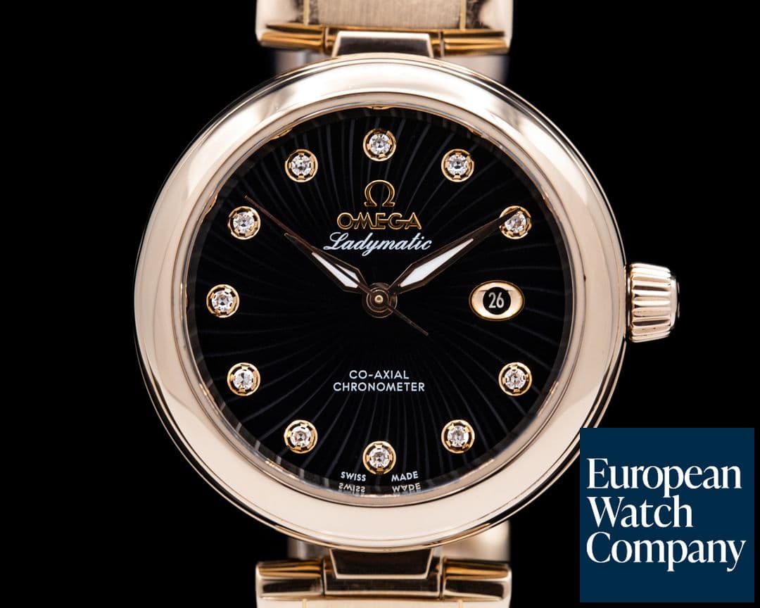 Image of Omega De Ville Ladymatic 18k Rose Gold Ladies Co-Axial