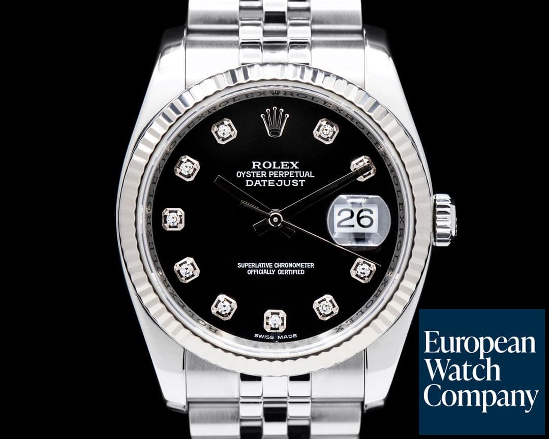 Image of Rolex Datejust SS Jubilee Black Diamond Dial 