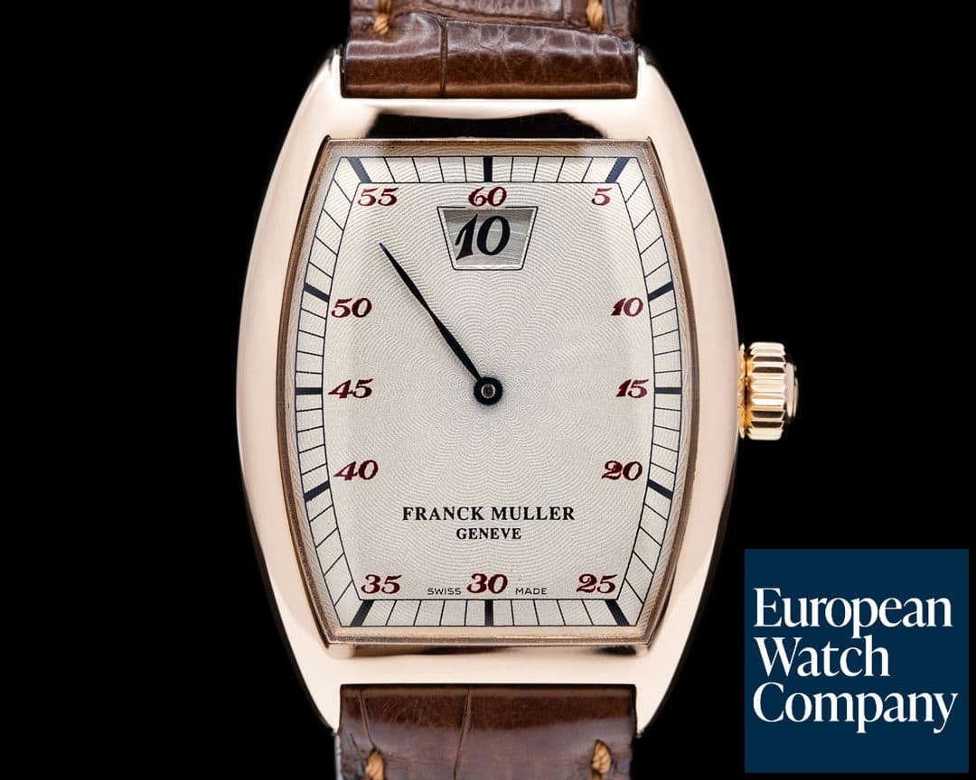 Image of Franck Muller Jump Hour Guilloche Dial 18k Rose Gold
