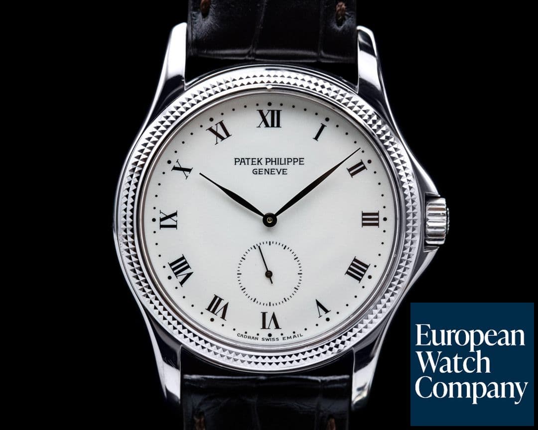 Image of Patek Philippe Calatrava Manual Wind Enamel Dial 18K White Gold